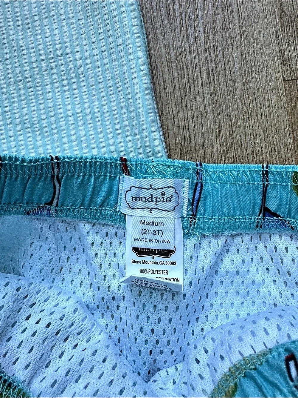 mud pie Boys 2T-3T UPF 50+ Golf Rashguard Set Blue & Green NWT